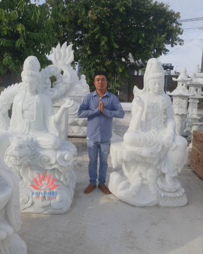 Tượng quan âm tự tại - dieukhacdaanhnhat.com