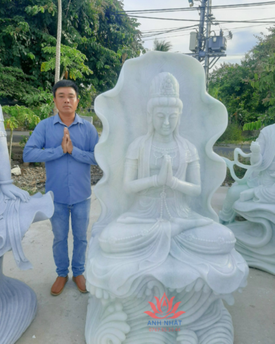 Tượng quan âm tự tại- dieukhacdaanhnhat.com