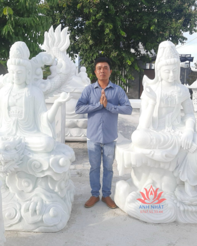 Tượng quan âm tự tại- dieukhacdaanhnhat.com
