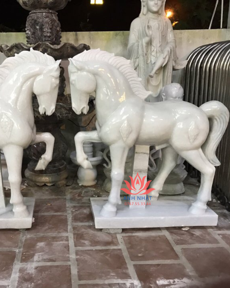CG04 - Tượng 12 Con Giáp, Tượng Đá Con Ngựa, Đá Đẹp