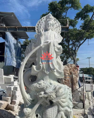 Tượng quan âm ngự long- dieukhacdaanhnhat.com